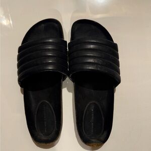Zara Black Slide Sandals
